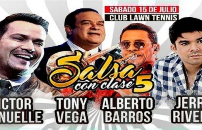 Festival “Salsa con Clase 5” con Víctor Manuelle, Jerry Rivera, Tony Vega, Alberto Barros y Más